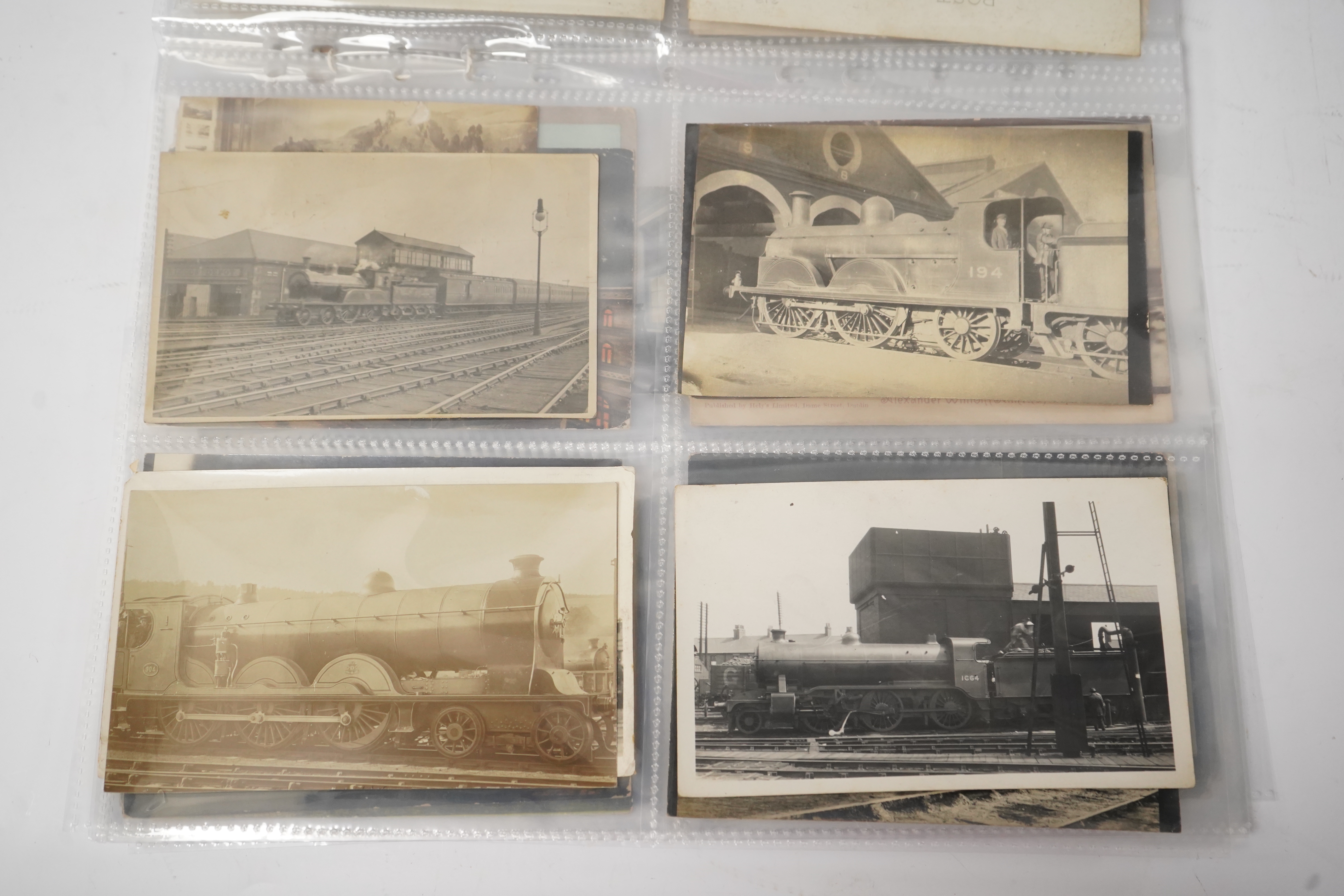 A group of eighty eight assorted vintage postcards, including American topography, rail accidents and motoring.